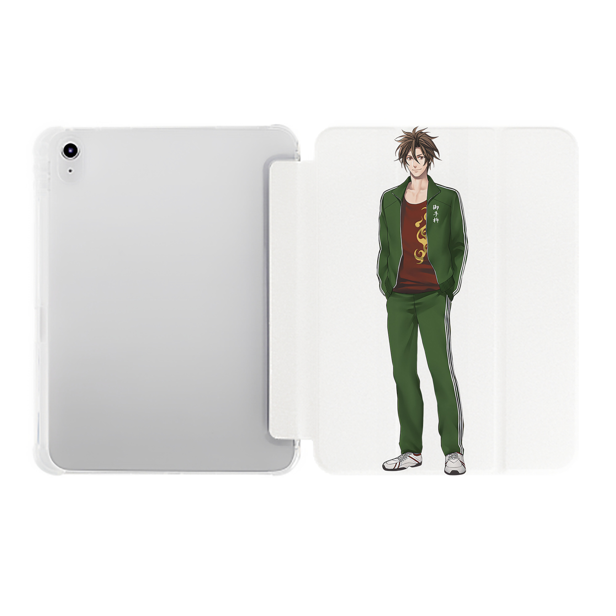 （画像用） 刀剣乱舞 Touken Ranbu IPad ケース ペン収納付き 三つ折りスタンド PUレザー×シリコン 対応機種9.5/10.5/10.9インチ
